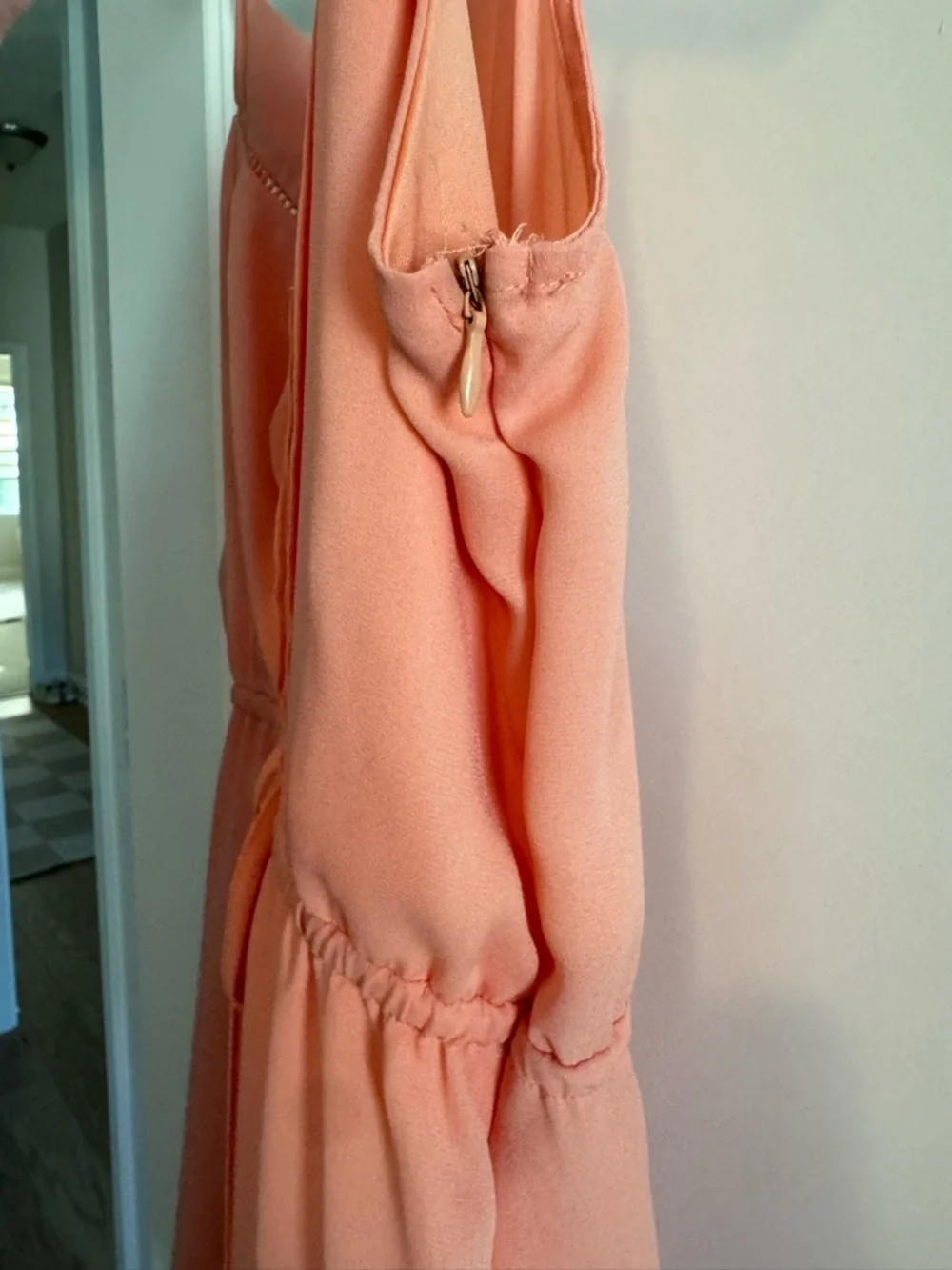 Paper Crane Peach Spaghetti-Strap Summer Dress NWOT S/M